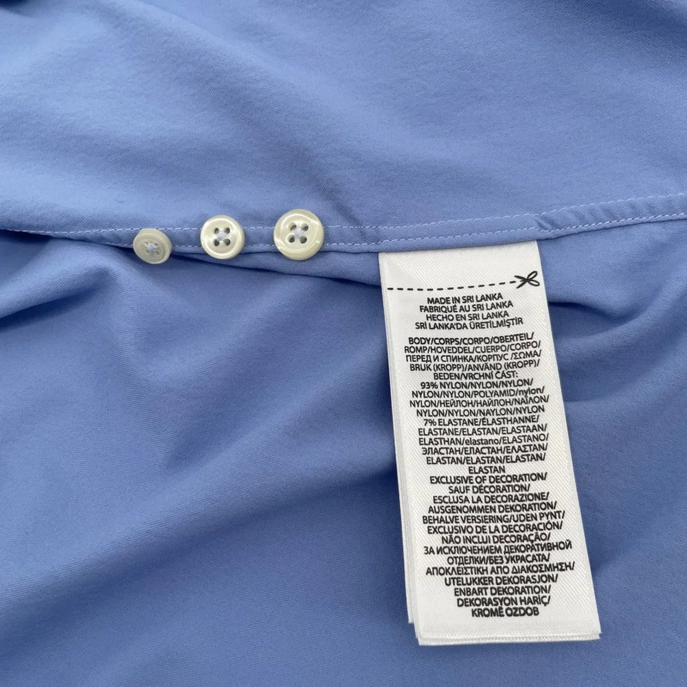 Ralph Lauren Button Down Men 2XB Blue Performance Stretch Long Sleeve Shirt NWOT